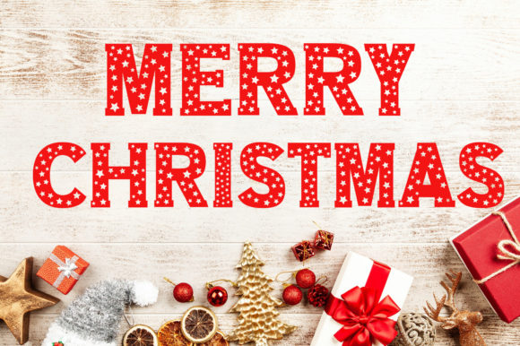 Christmas Stars Font for Festive Branding