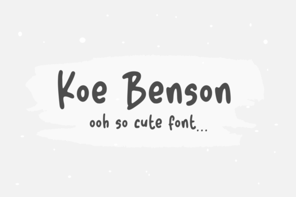 Koe Benson Font for Creative Projects