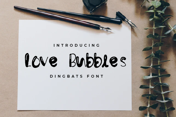Love Bubbles Font for Web Design