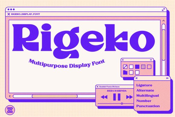 Rigeko: A Bold Display Font for Creative Web Design