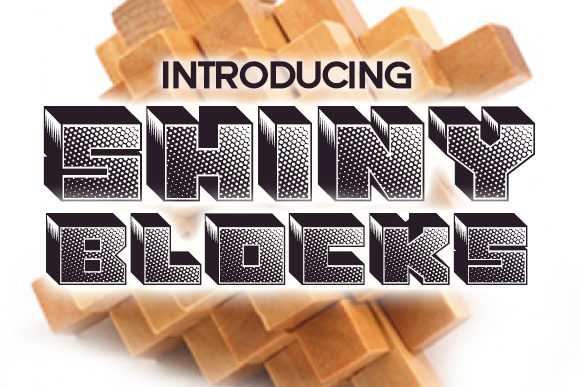 Shiny Blocks: A Bold Display Font
