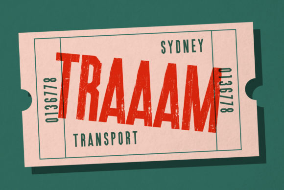 Traaam: A Bold Display Font for Creative Makers