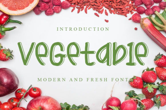 Vegetable Font: A Fresh Display Type